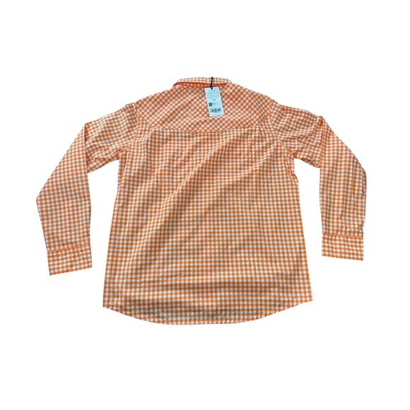 NEW Stio Eddy Vibrant Sunset Gingham Pearl Snap Short Sleeve Shirt NWT - Picture 2 of 8